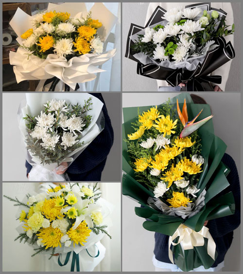 山东青岛胶州市胶莱镇北店子村白事花束代送